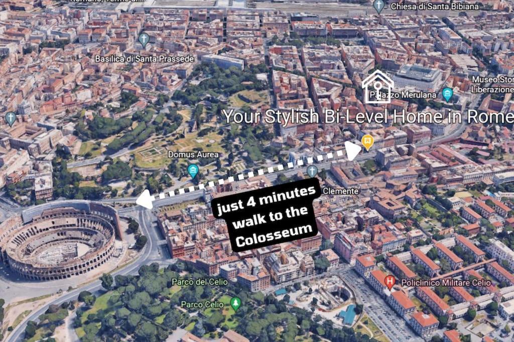 Stylish Loft - Colosseum 4 Min Walk -3 Beds -sleeps Up To 6 People Appartement *